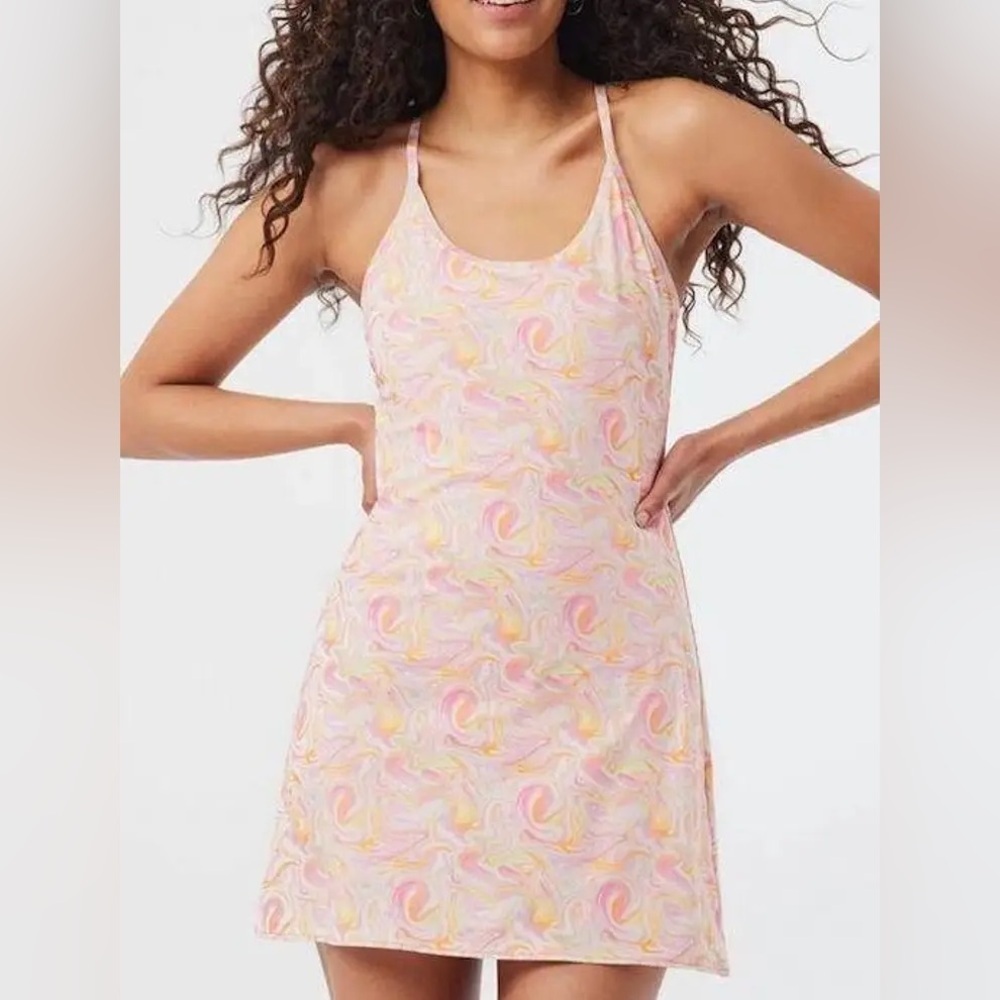 Outdoor Voices Exercise Dress Pink Marble Size Large NWOT